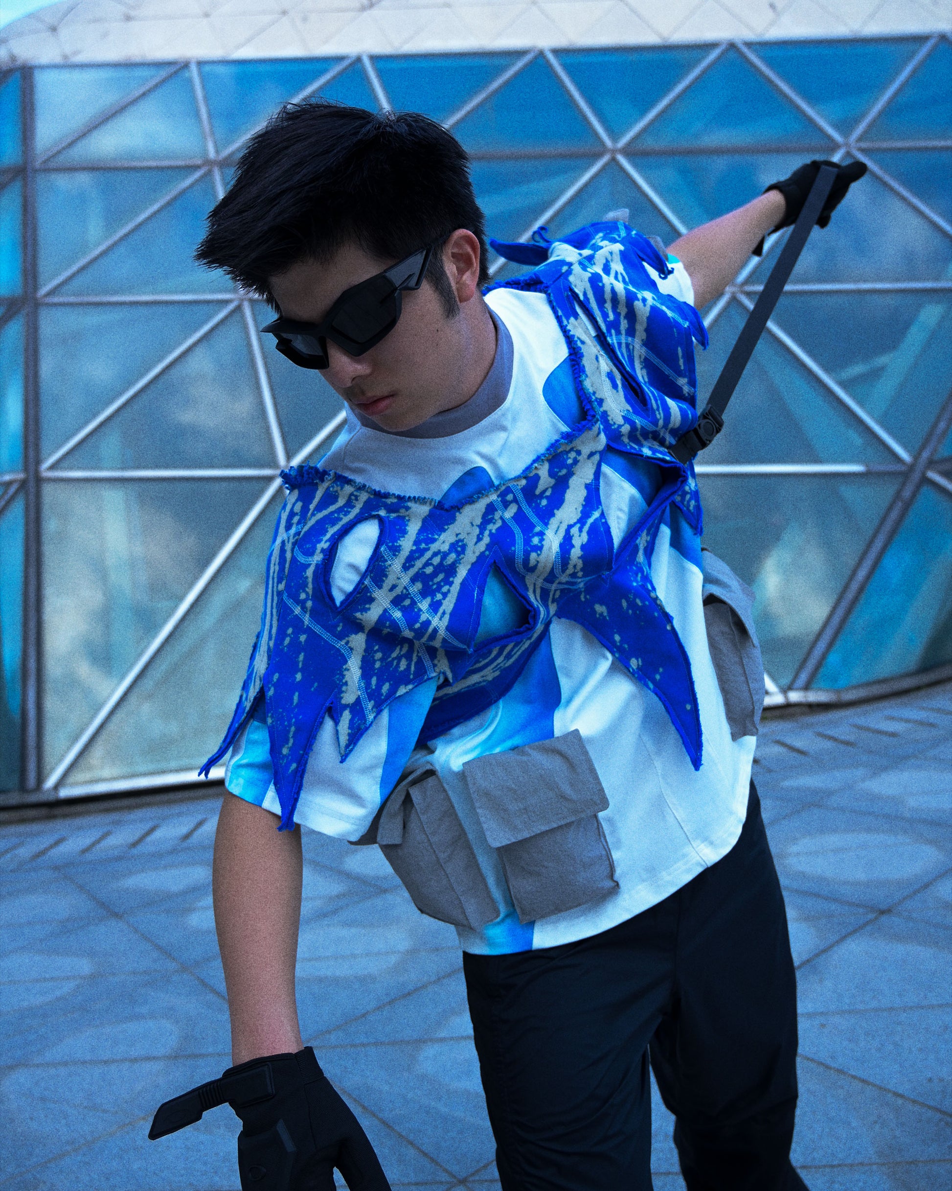 ice planet sci-fi space core cryogenic tee, front model view