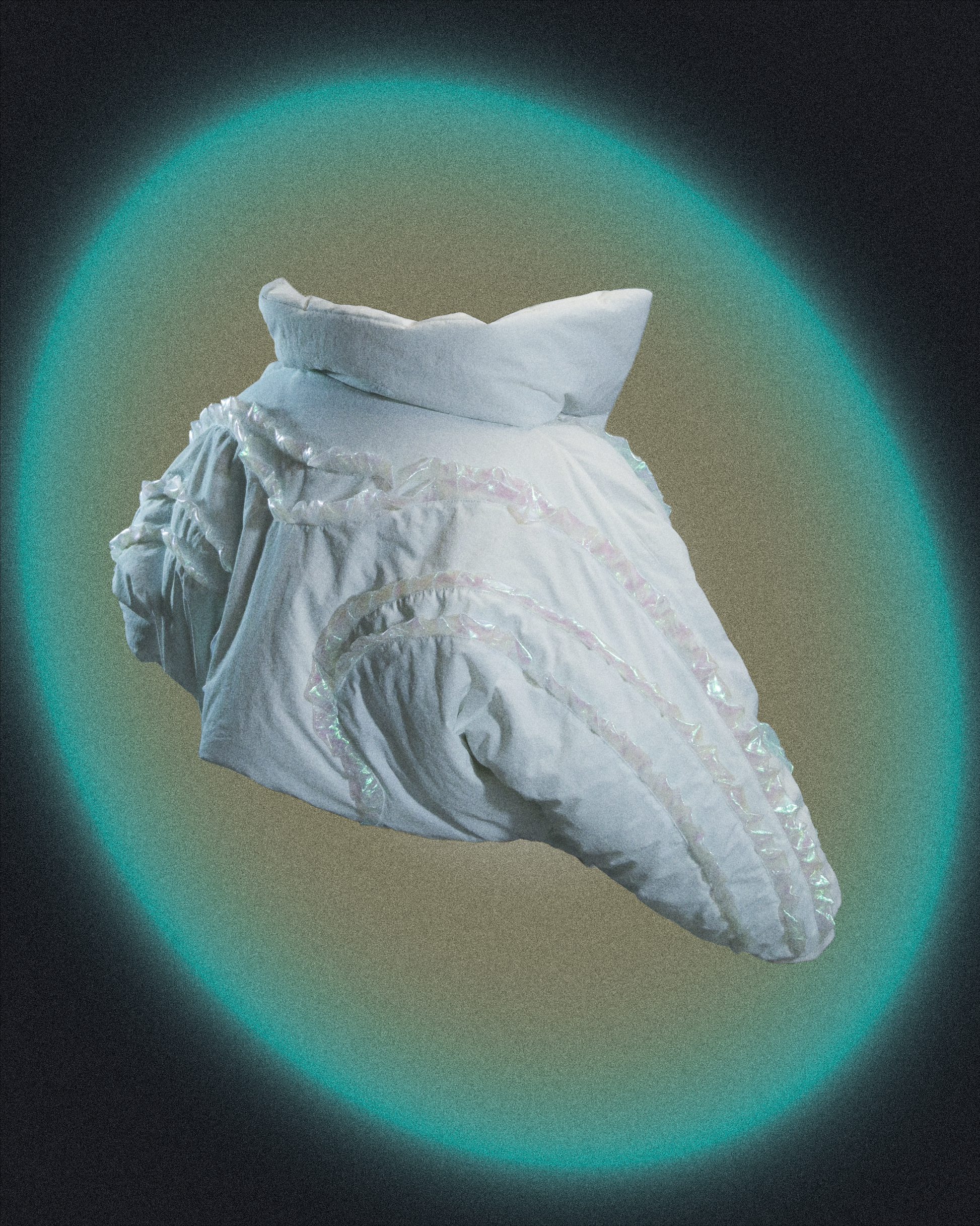 lunar pearl white women's cropped puffer jacket, product shot