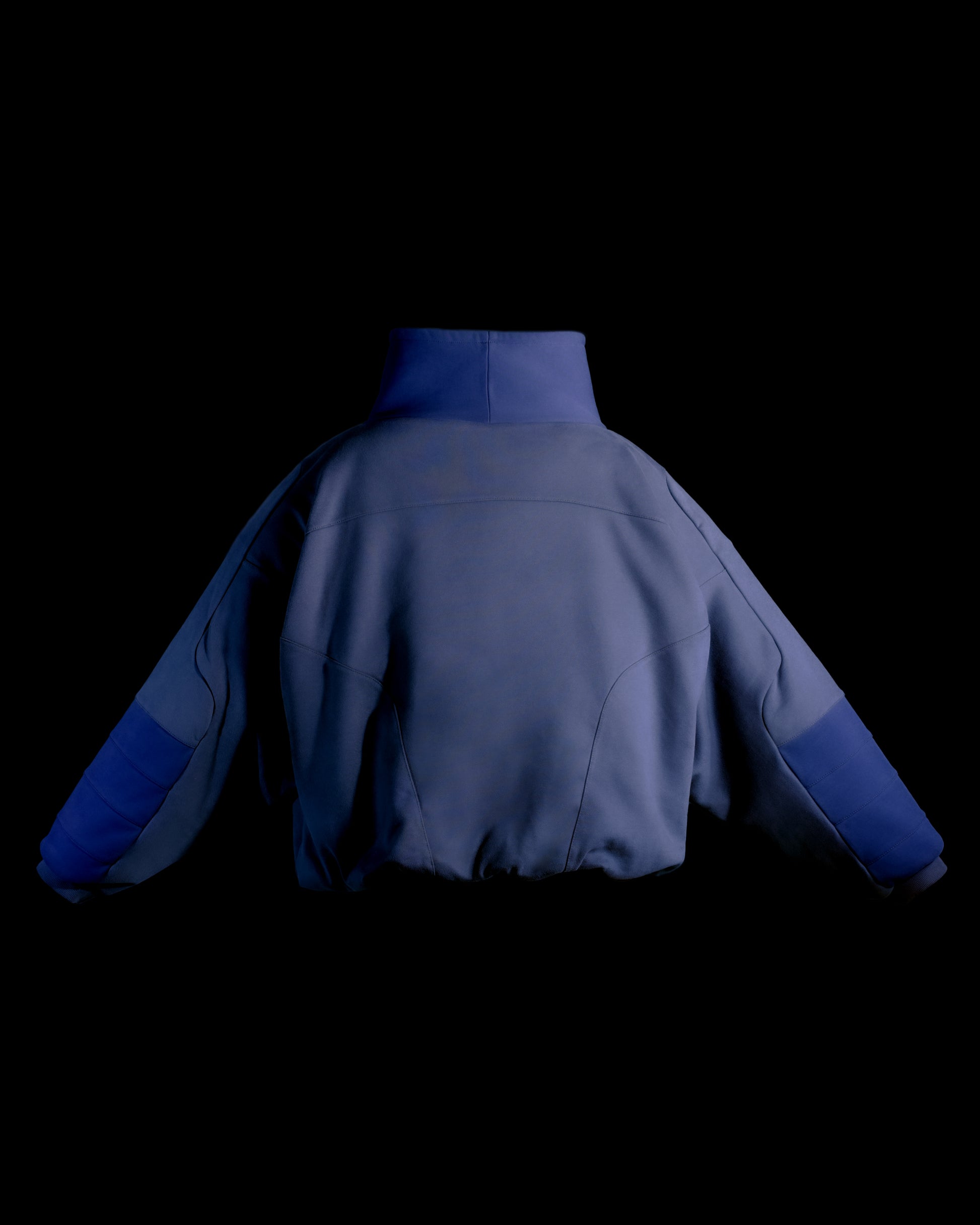 navy astro suit space streetwear fashion sweater, back view