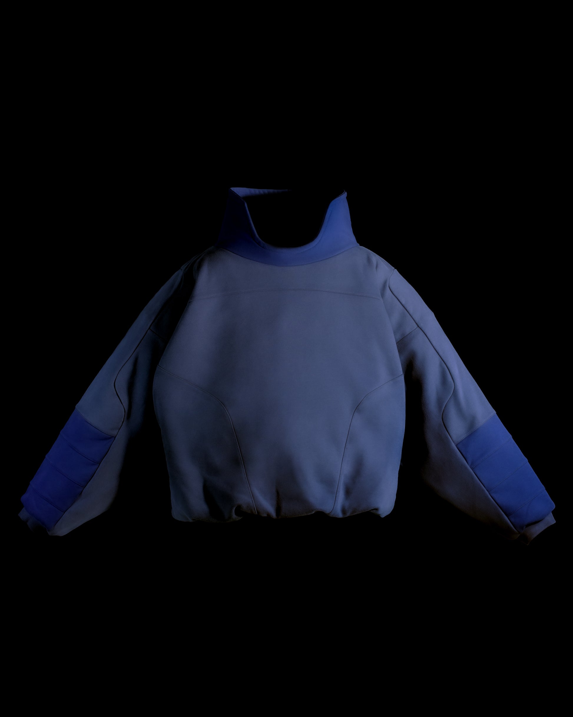 navy astro suit space streetwear fashion sweater, front view