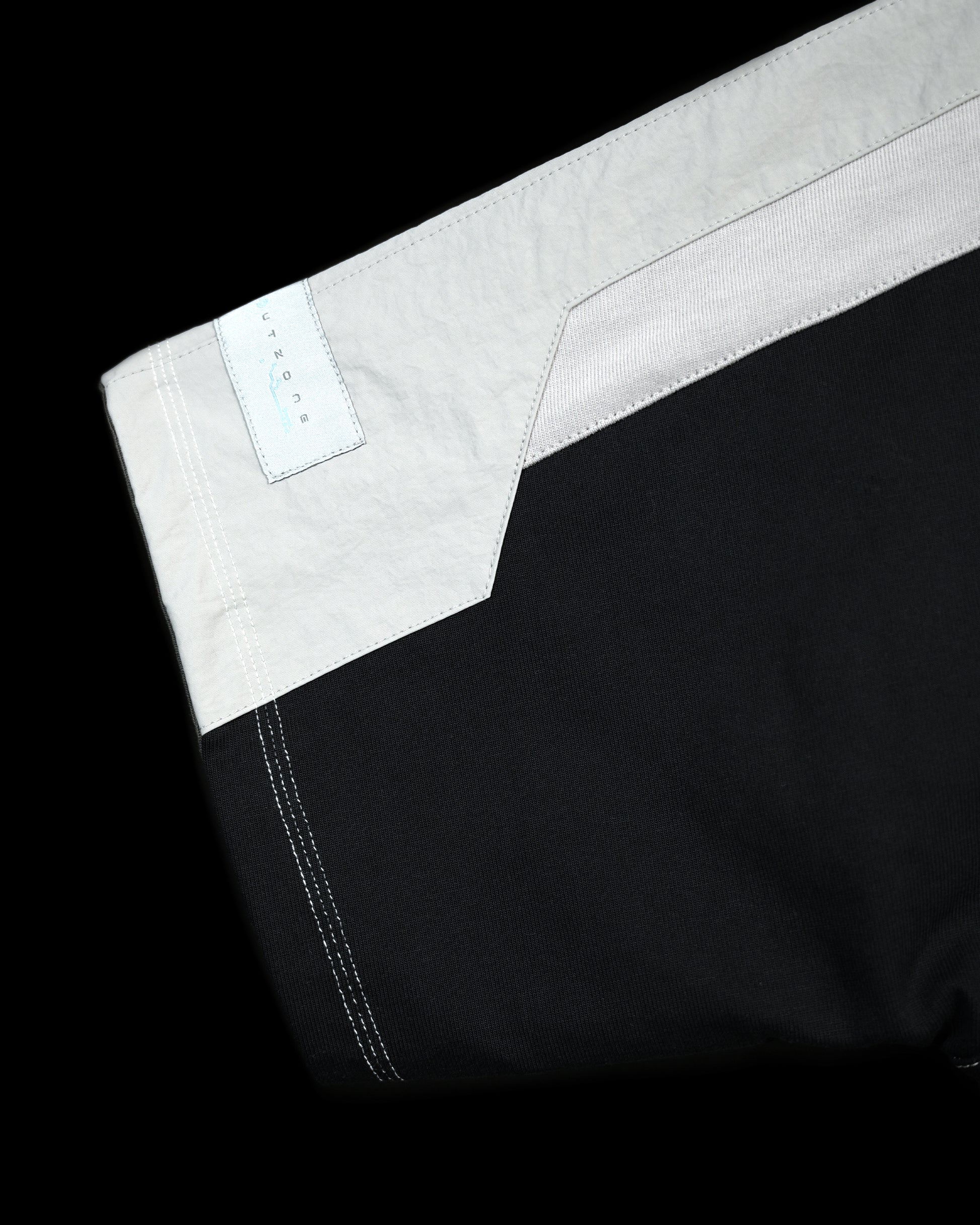 navy futuristic streetwear archive fashion tee, woven tag detail