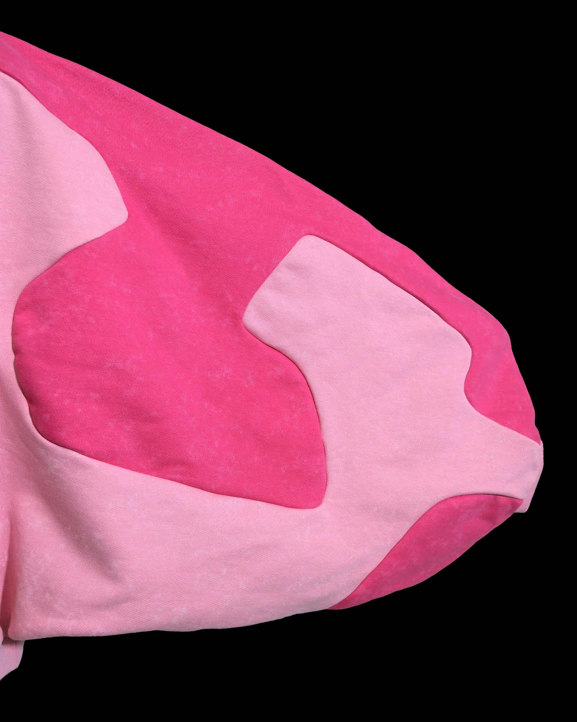 pink artificial love cyberpunk cropped women's sweater, sleeve view
