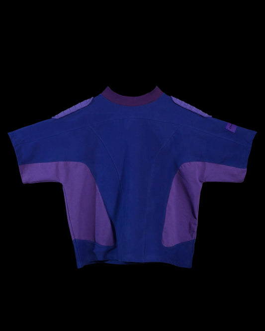purple luxury cyberspace high end fashion tee, front view