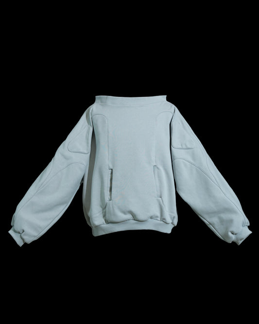 space cyber core streetwear sweater, front view