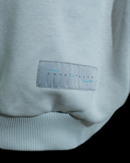 space cyber core streetwear sweater, woven tag view