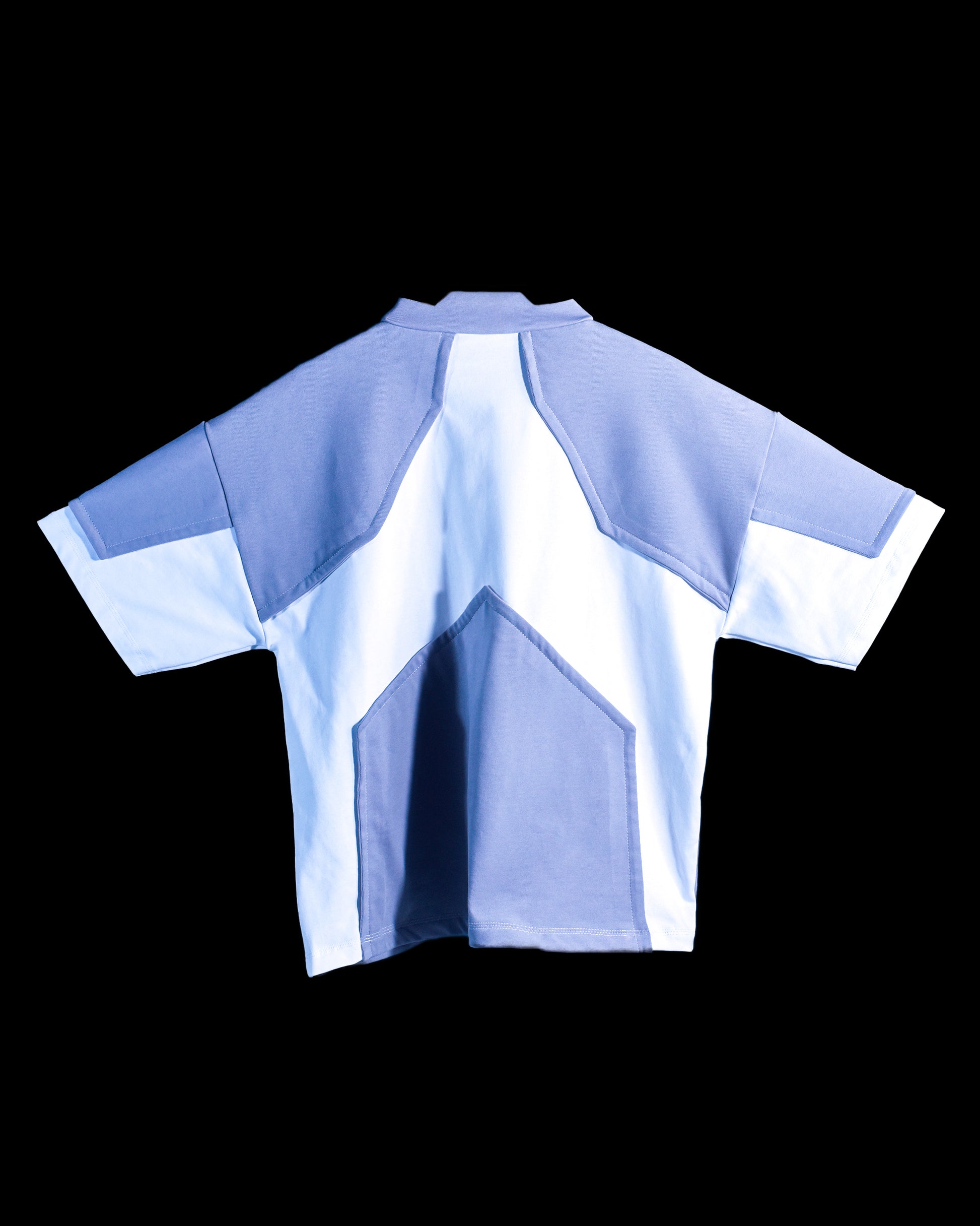 white hydraulic heavyweight futuristic tee, back view