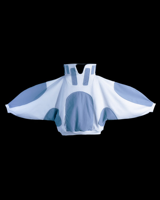 white lightspeed archive fashion sweater, front view