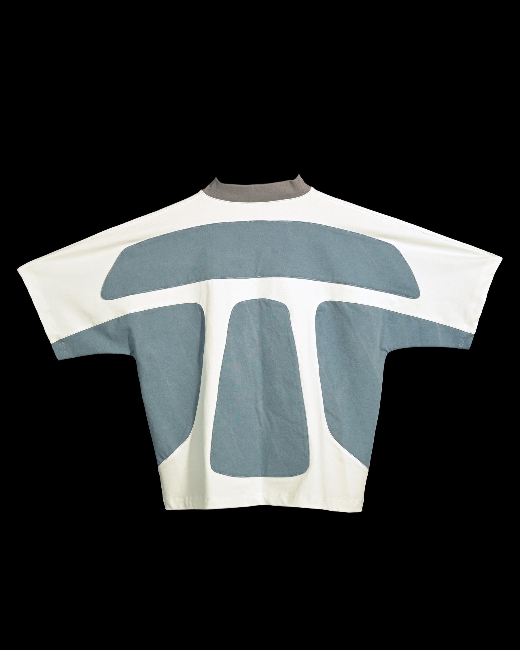 white quantum cyberpunk space tee, back view