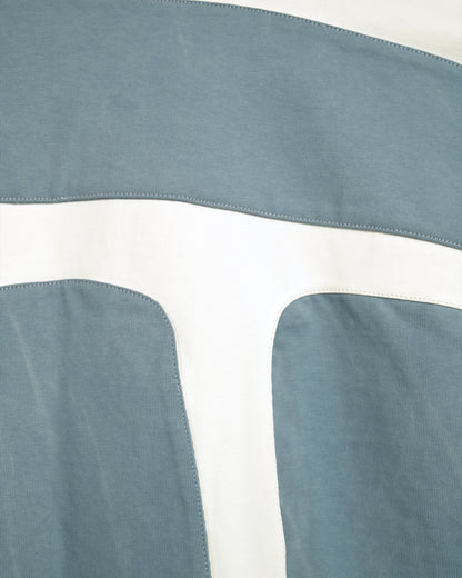 white quantum cyberpunk space tee, detail back view